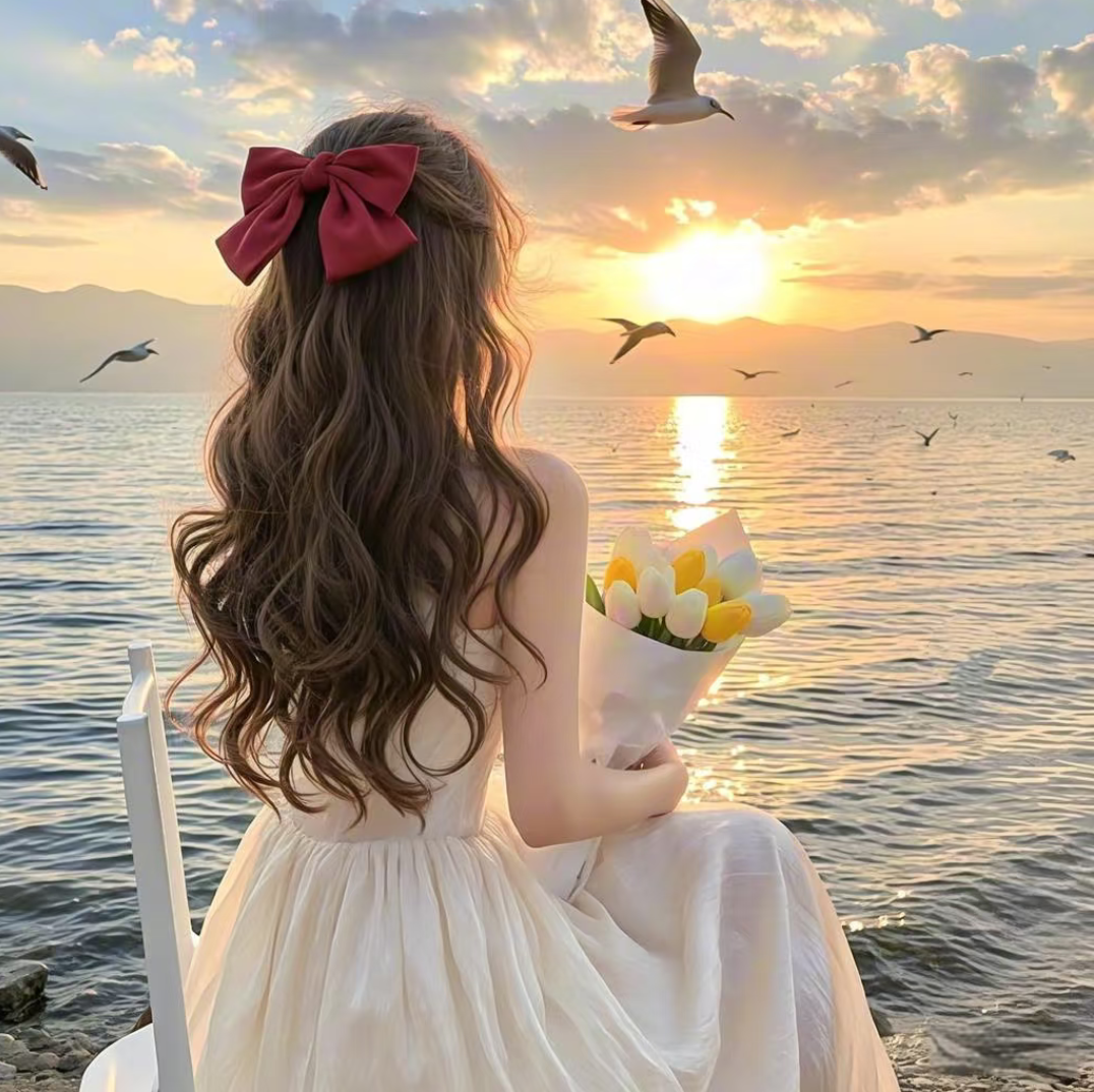 耳机里循环着喜欢的歌走在落叶小径秋风不凉心事也柔软。